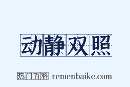 动静双照是什么意思的图片